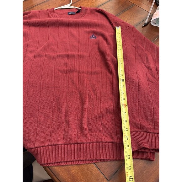 Vintage Men's Red Izod Pullover Crew Neck Sweater 2XL - Picture 8 of 9